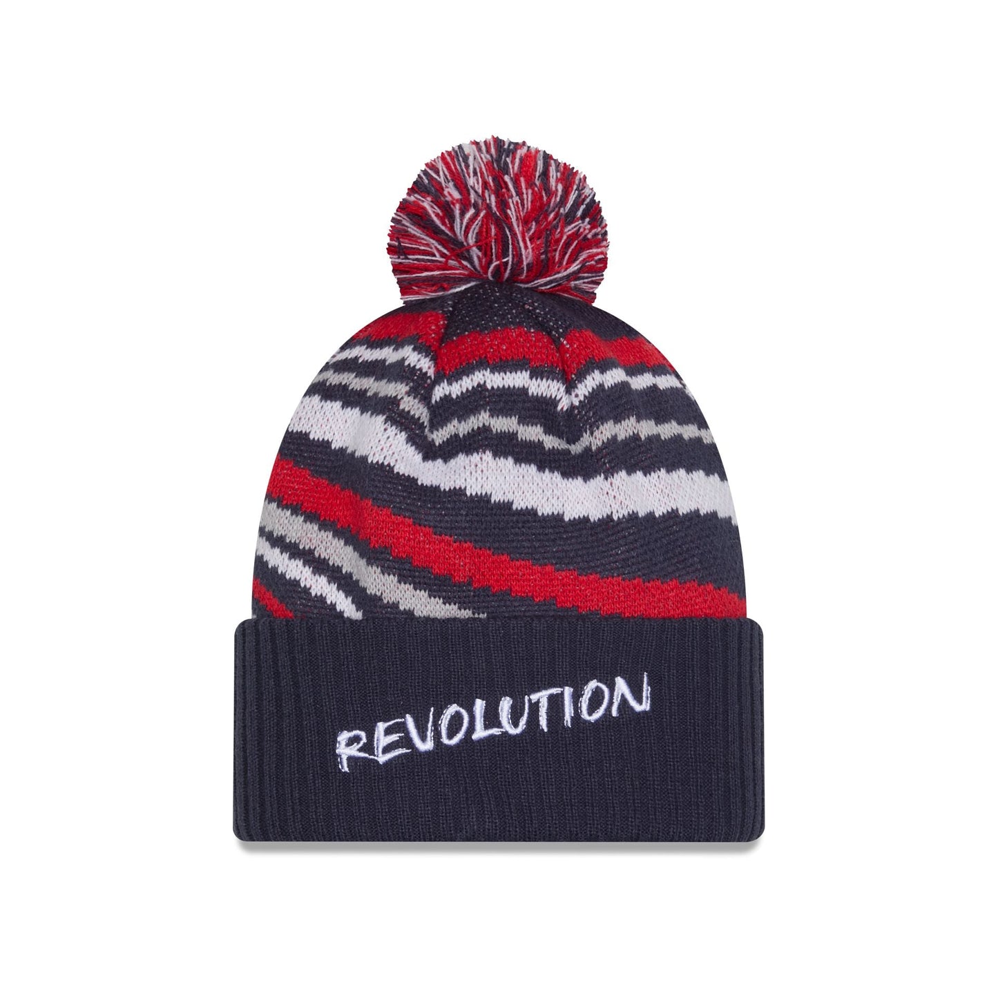 New England Revolution 2025 Jersey Hook Multicolor Pom Knit Hat