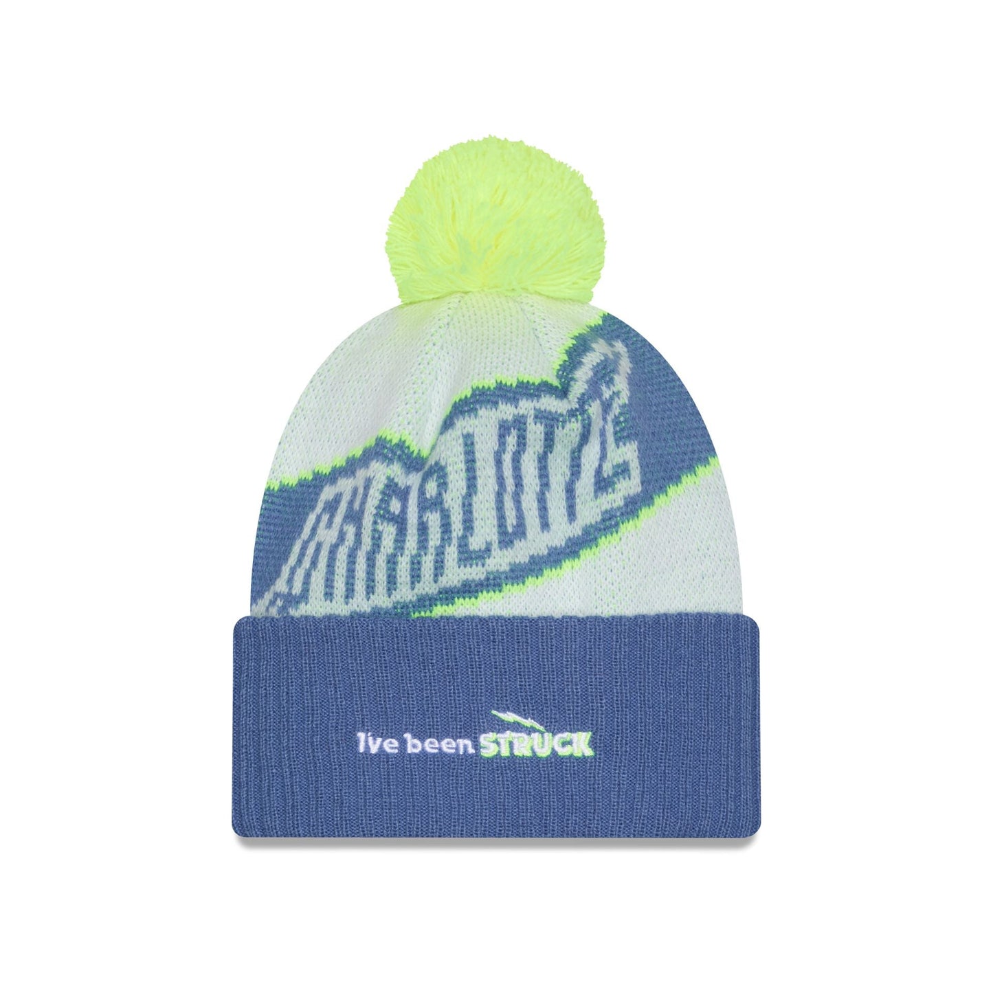 Charlotte FC 2025 Jersey Hook White Pom Knit Hat