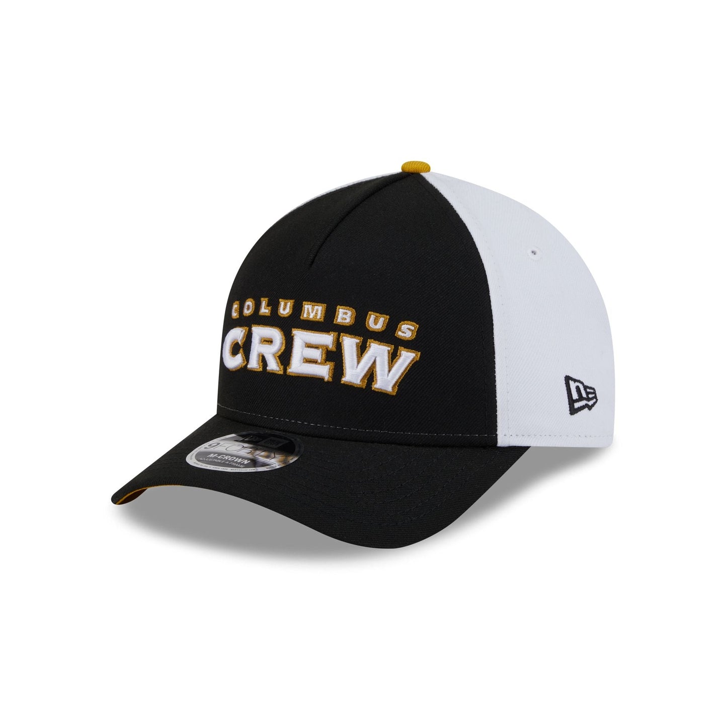 Columbus Crew 2025 Jersey Hook Black 9FORTY M-Crown A-Frame Snapback Hat