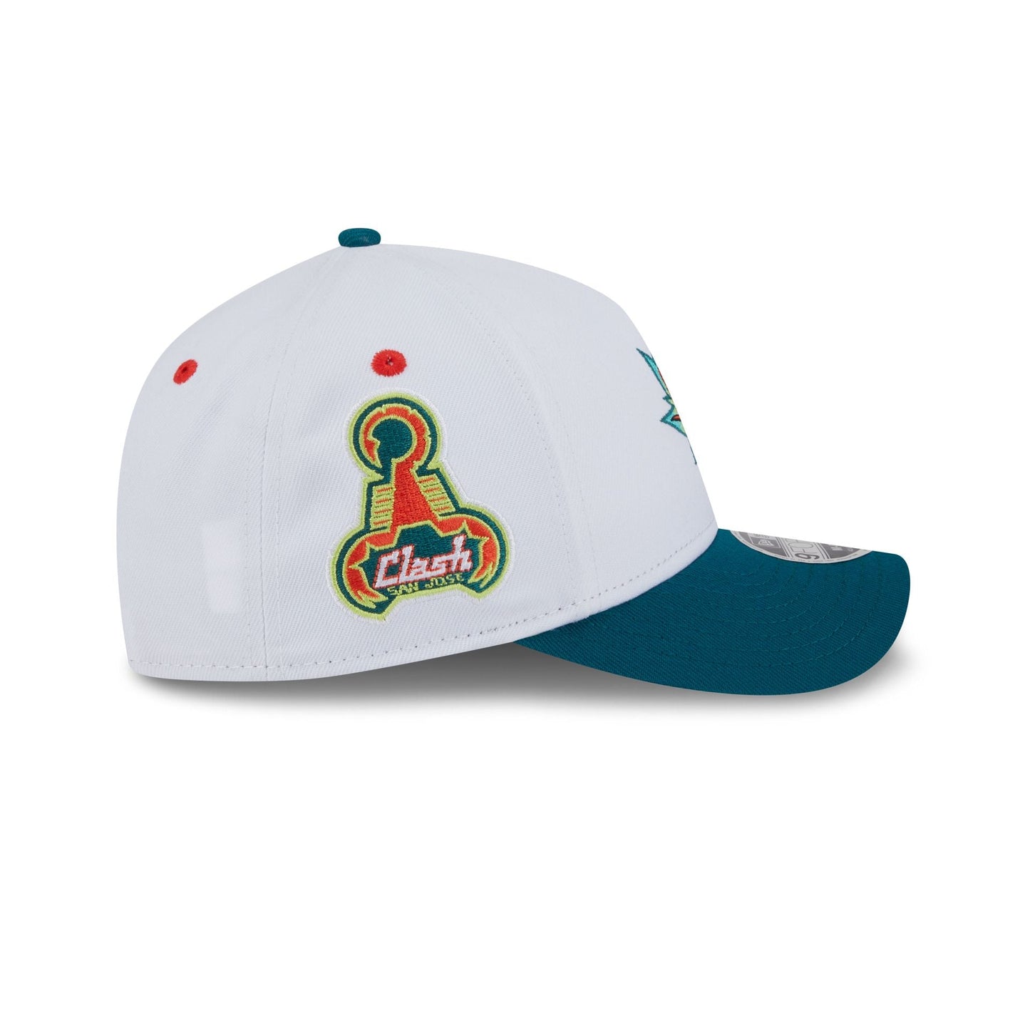 San Jose Earthquakes 2025 Jersey Hook White 9FORTY M-Crown A-Frame Snapback Hat