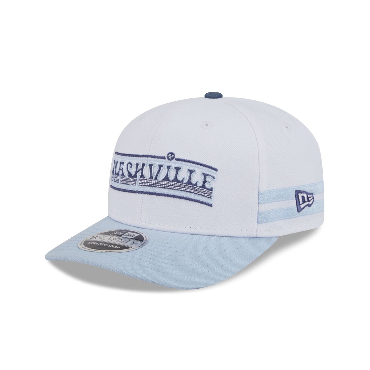 Nashville SC 2025 Jersey Hook White 9SEVENTY Stretch-Snap Hat