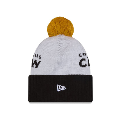 Columbus Crew 2025 Jersey Hook White Pom Knit Hat