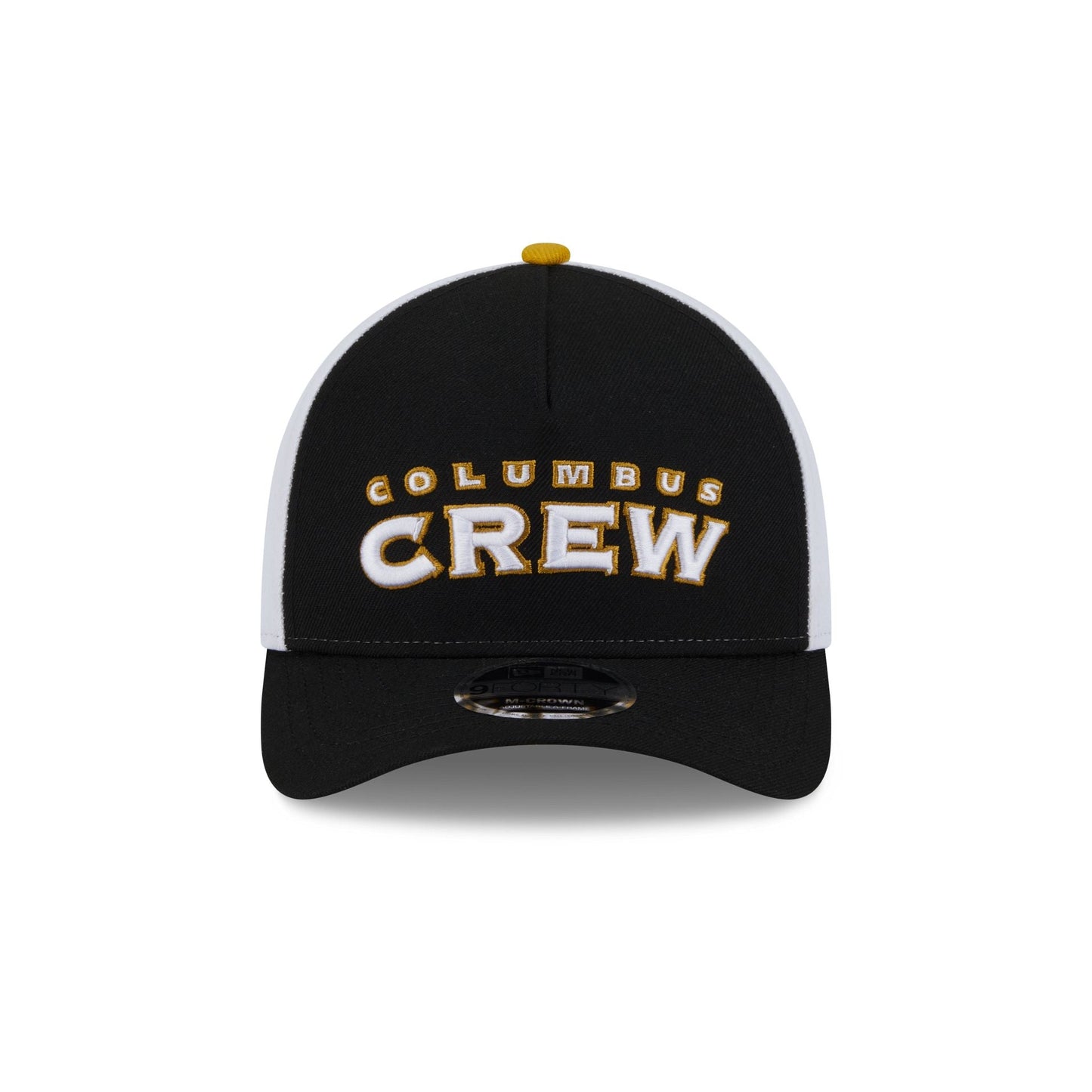 Columbus Crew 2025 Jersey Hook Black 9FORTY M-Crown A-Frame Snapback Hat